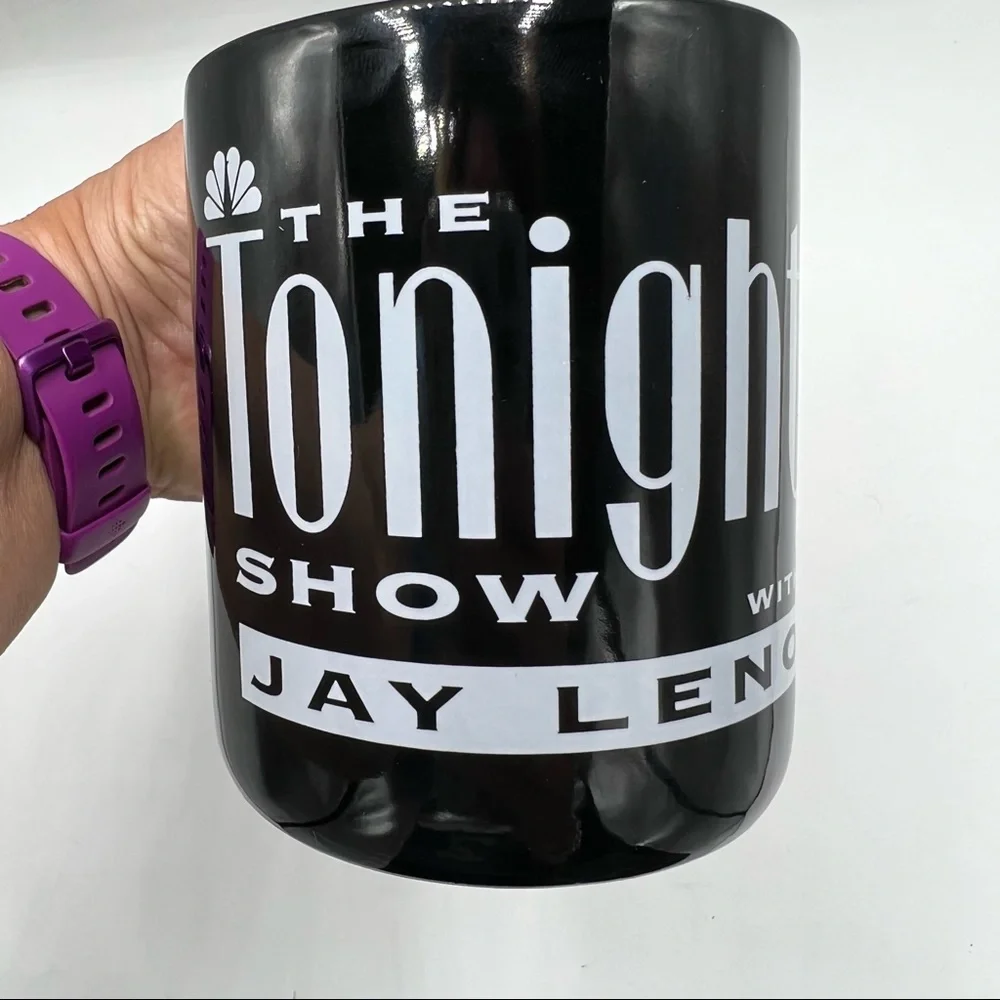 Vintage 1992 The Tonight Show With Jay Leno Black/White Coffee Mug